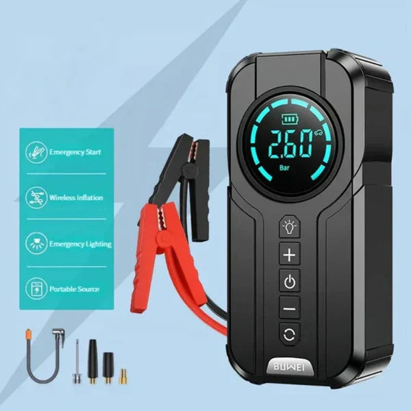 Modella™Jump Starter With Air Pump هيكساليفينغ™ جهاز تشغيل البطارية مع منفاخ هواء